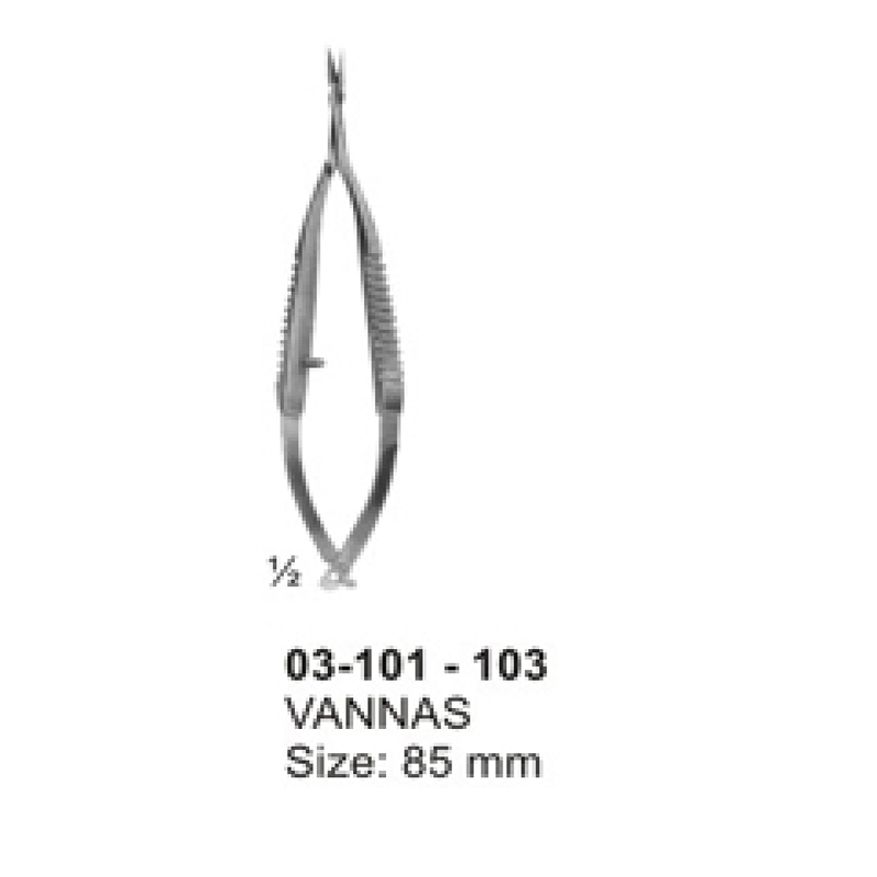 1-22.jpg Micro Scissors (Spring Type )with Flat Handles - Image 1