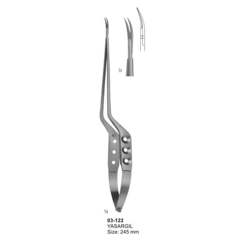 4-20.jpg Micro Scissors (Spring Type ) bayonet-Shaped - Image 1